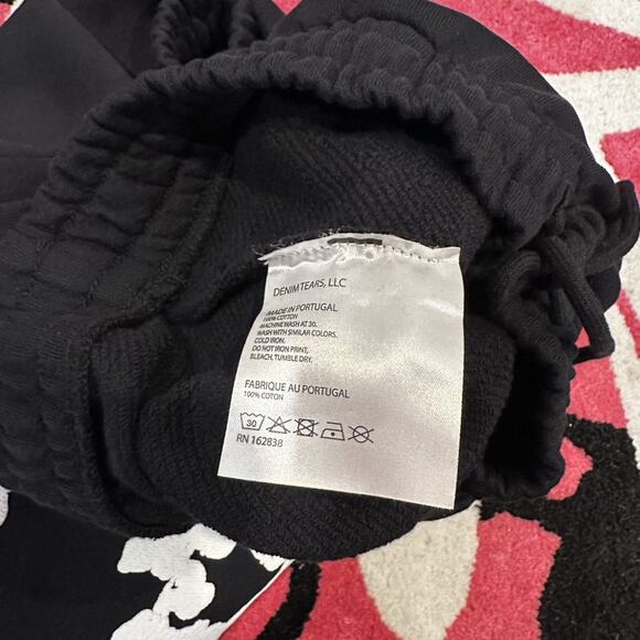 Denim Tears The Cotton Wreath Sweatpants – Black – Size XXL – New (Opened) - Picture 6 of 12